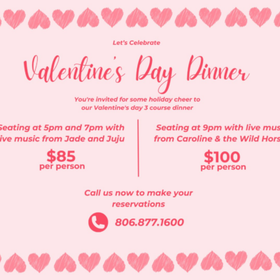 Exclusive Valentines Day Dinner